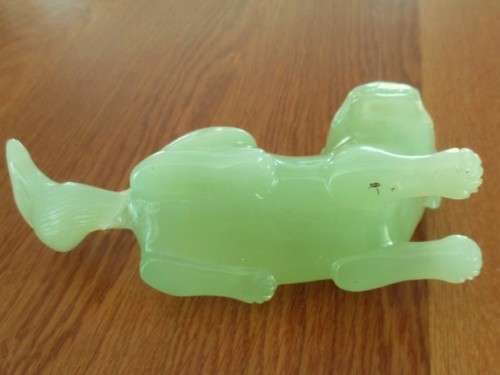 SMALL VINTAGE CHINESE JADE FOO DOG (WITH REPAIR)