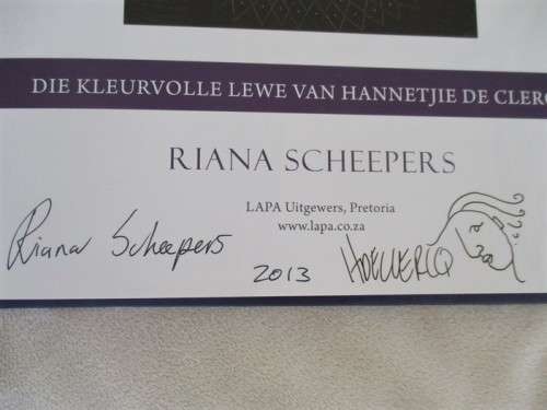 PURPER EN KANEEL KOMYN EN SMARAG - GETEKEN DEUR HANNETJIE DE CLERCQ EN RIANA SCHEEPERS