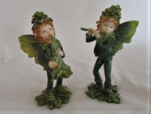 TWO CUTE PIXIES TO DISPLAY IN YOUR FAIRY GARDEN