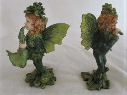 TWO CUTE PIXIES TO DISPLAY IN YOUR FAIRY GARDEN
