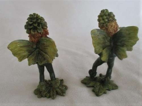 TWO CUTE PIXIES TO DISPLAY IN YOUR FAIRY GARDEN