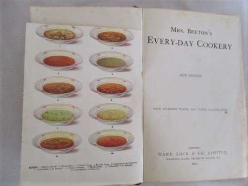 1907 - A VERY OLD AND COLLECTABLE EDITION OF MRS BEETON'S EVERY-DAY COOKERY - 113 YEARS OLD!