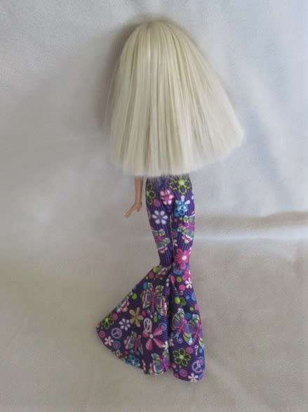 STUNNING MATTEL BARBIE DOLL WITH BANGS AND "REAL" LASHES IN THE CUTEST 1960's STYLE BELL BOTTOMS!
