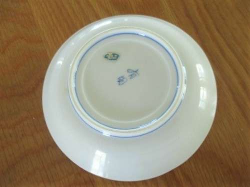 TWO SMALL SHALLOW JAPANESE BLUE AND WHITE DISHES - SIGNED