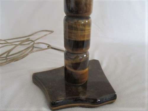 STUNNING AND UNUSUAL - GENUINE TIGER'S EYE LAMP STAND  (LIGHT FITTING LOOSE)