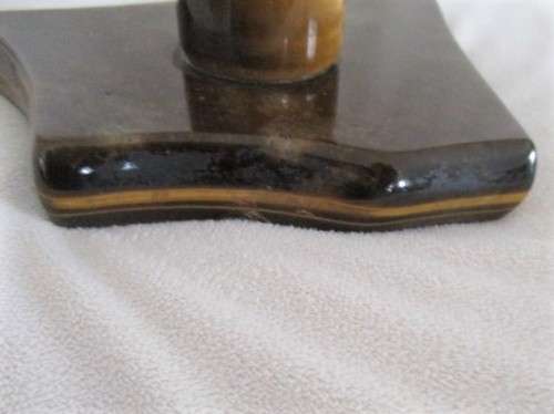 STUNNING AND UNUSUAL - GENUINE TIGER'S EYE LAMP STAND  (LIGHT FITTING LOOSE)