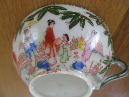 DELICATE, VINTAGE JAPANESE CUP AND SAUCER