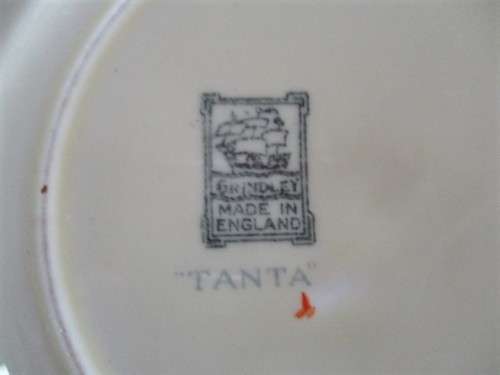 VINTAGE HAND PAINTED GRINDLEY "TANTA" PLATE
