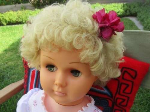 A VERY LARGE VINTAGE 90CM TALL PRIMA WALKING DOLL IN GREAT CONDITION