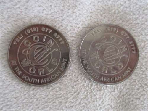 TWO SA MINT COIN WORLD CHRISTMAS TOKENS - 2011