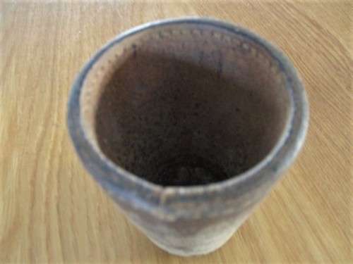 ANTIQUE LEATHER CUP AND 2 SETS OF DICE  - "WITH THE COMPLIMENTS OF THE UNITED TOBACCO CO (SOUTH) LTD
