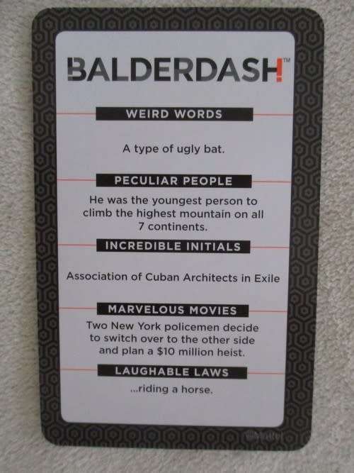 GREAT FUN AND LOTS OF LAUGHTER!! BALDERDASH BY MATTEL GAMES