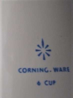 LARGE 6-CUP CORNING WARE STOVE TOP PERCOLATOR - BLUE CORNFLOWER DESIGN