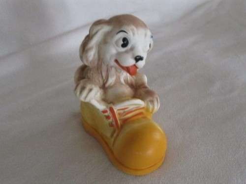 ADORABLE VINTAGE RUBBER PUP IN BOOT