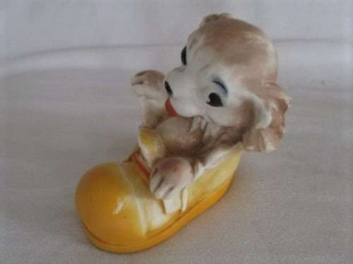 ADORABLE VINTAGE RUBBER PUP IN BOOT