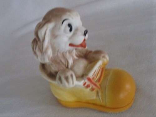 ADORABLE VINTAGE RUBBER PUP IN BOOT