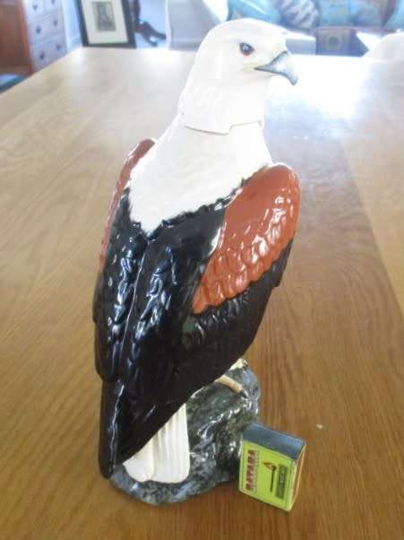 RARE ROYAL DOULTON FISH EAGLE DECANTER MADE FOR S.A. BRANDY AND MODELLED BY JOHN G. TONGUE - 1984
