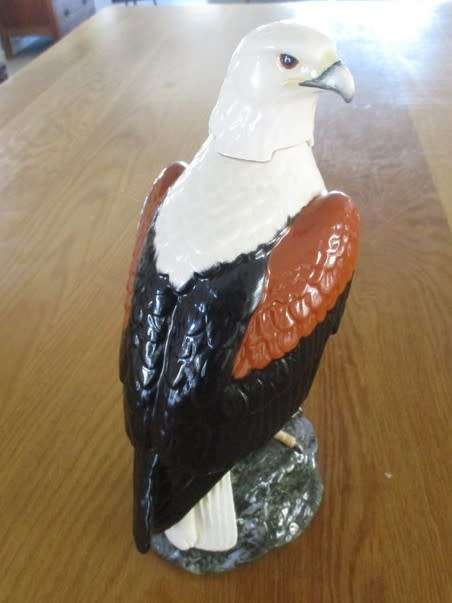 RARE ROYAL DOULTON FISH EAGLE DECANTER MADE FOR S.A. BRANDY AND MODELLED BY JOHN G. TONGUE - 1984