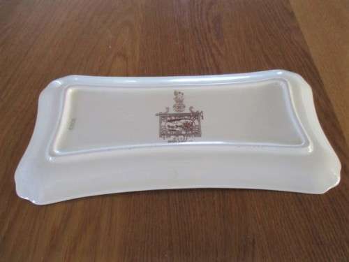 VINTAGE ROYAL DOULTON "OLD ENGLISH COACHING SCENE" SANDWICH PLATE DESIGNED AND SIGNED BY W.E. GRACE