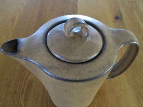 A LOVELY STONEWARE COFFEE POT