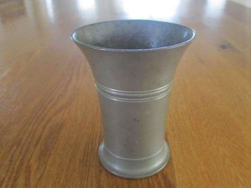 Antique Dutch Pewter Beaker - Kamphof Zwolle Holland - Circa early 1900s