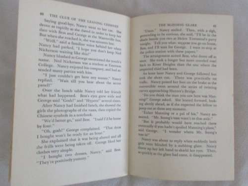 EARLY EDITION HARD COVER - ONE OF THE NANCY DREW SERIES - THE CLUE OF THE LEANING CHIMNEY
