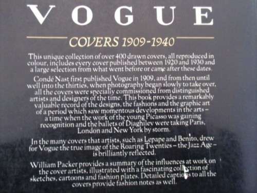 STUNNING!!  THE ART OF VOGUE COVERS 1909 - 1940 BY WILLIAM PACKER