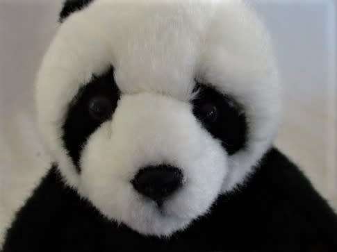 WORLD WILDLIFE FUND PANDA - IN GREAT CONDITION WITH LEATHER EAR TAG AD LABEL