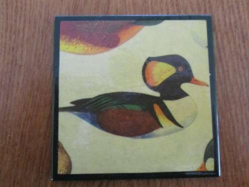 SIX VINTAGE COASTERS DISPLAYING VARIOUS DIFFERENT DUCKS - IN BOX - GREAT CONDITION