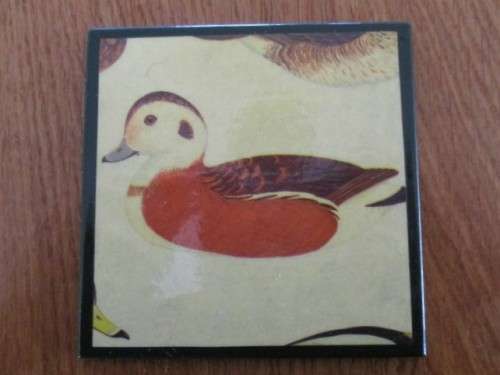 SIX VINTAGE COASTERS DISPLAYING VARIOUS DIFFERENT DUCKS - IN BOX - GREAT CONDITION