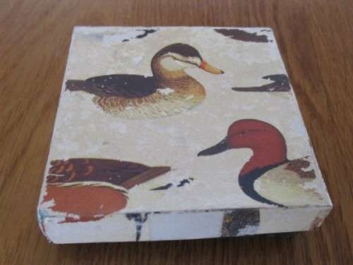 SIX VINTAGE COASTERS DISPLAYING VARIOUS DIFFERENT DUCKS - IN BOX - GREAT CONDITION