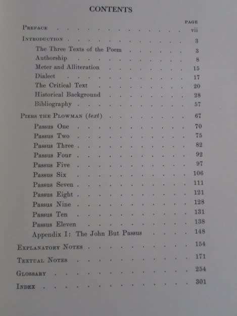 1969 HARD COVER -PIERS THE PLOWMAN A CRITICAL EDITION OF THE A-VERSION
