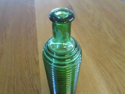 INTERESTING VINTAGE GREEN BOTTLE