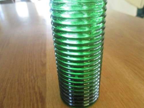 INTERESTING VINTAGE GREEN BOTTLE