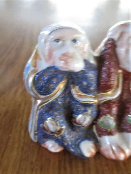 VINTAGE JAPANESE PORCELAIN - THREE WISE MONKEYS (SPEAK NO EVIL, HEAR NO EVIL, SEE NO EVIL)