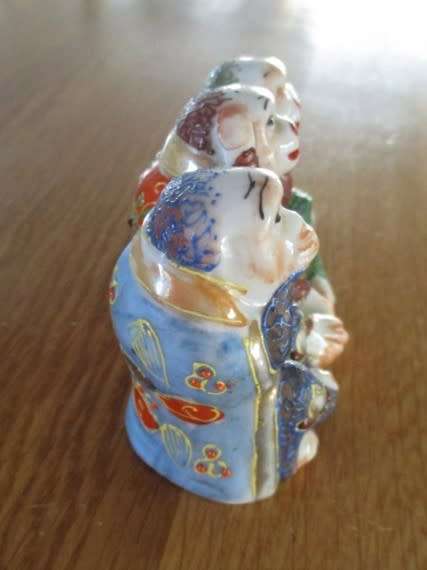VINTAGE JAPANESE PORCELAIN - THREE WISE MONKEYS (SPEAK NO EVIL, HEAR NO EVIL, SEE NO EVIL)