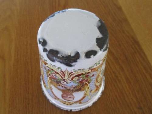 RARE ANTIQUE 1911 ENAMEL BEAKER COMMEMORATING THE CORONATION OF KING GEORGE V