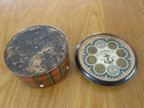 ANTIQUE (CIRCA 1867 - 1899) WOODEN MAUCHLINE WARE STRING BOX COMMEMORATING ROBERT BURNS - SO SPECIAL