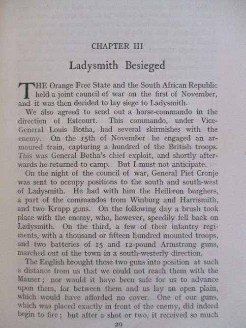 1902 FIRST EDITION - THREE YEARS WAR (OCT. 1899-JUNE 1902) BY BOER GENERAL CHRISTIAAN RUDOLF DE WET