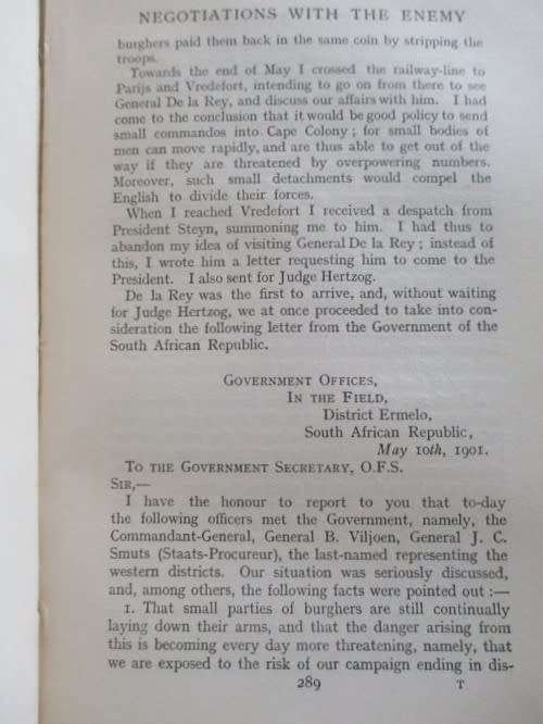 1902 FIRST EDITION - THREE YEARS WAR (OCT. 1899-JUNE 1902) BY BOER GENERAL CHRISTIAAN RUDOLF DE WET