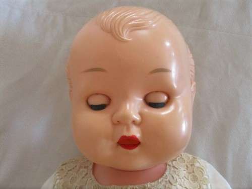 A LARGE 63CM TALL VINTAGE KADER DOLL WITH ROTATING WRISTS AND DARTING TONGUE - WONDERFUL CONDITION