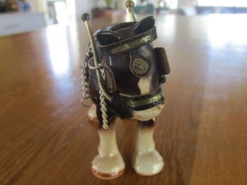 VINTAGE PORCELAIN CART HORSE