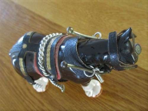 VINTAGE PORCELAIN CART HORSE