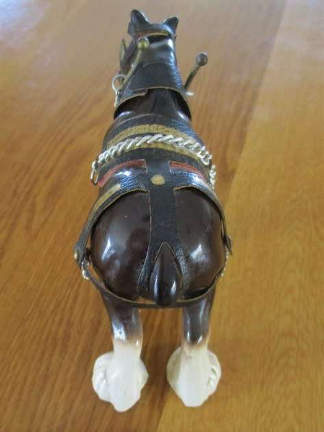 VINTAGE PORCELAIN CART HORSE