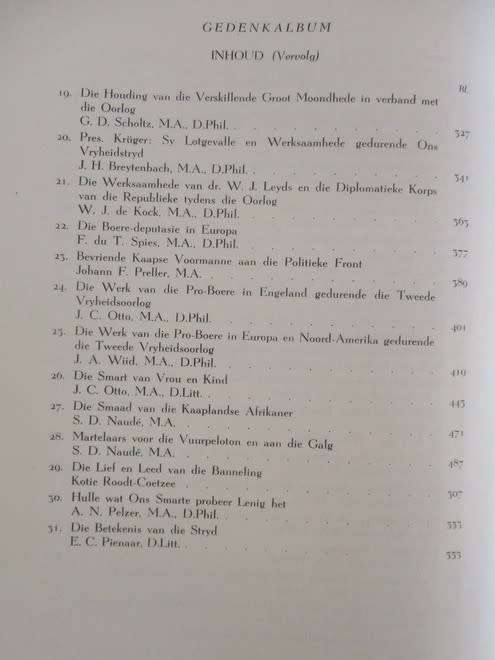 1949 - GEDENKALBUM VAN DIE TWEEDE VRYHEIDSOORLOG