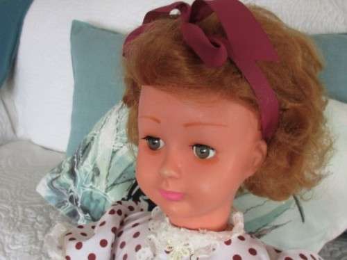 FOR NATASJA ONLY -  86CM TALL VINTAGE WALKING DOLL WITH OLD WOODEN WALKING MECHANISM