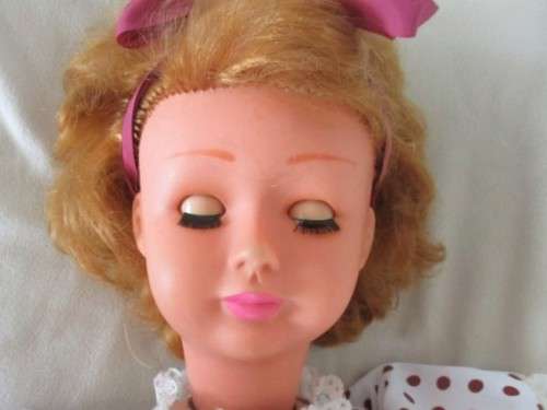 FOR NATASJA ONLY -  86CM TALL VINTAGE WALKING DOLL WITH OLD WOODEN WALKING MECHANISM