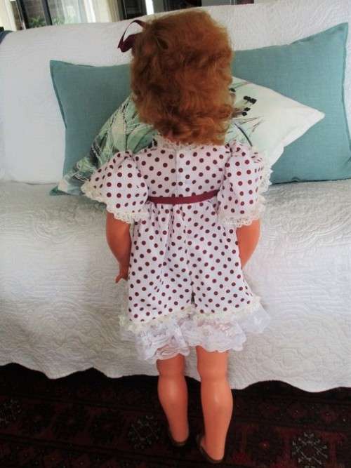 FOR NATASJA ONLY -  86CM TALL VINTAGE WALKING DOLL WITH OLD WOODEN WALKING MECHANISM