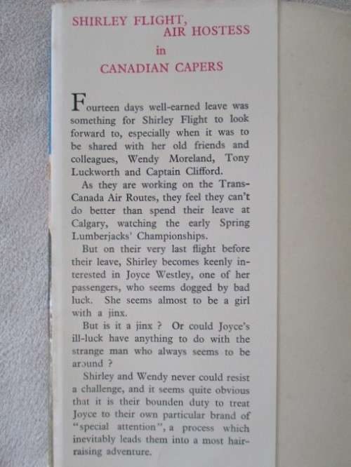 1961 HARCOVER & JACKET - THE SHIRLEY FLIGHT AIR HOSTESS SERIES BY JUDITH DALE - CANADIAN CAPERS