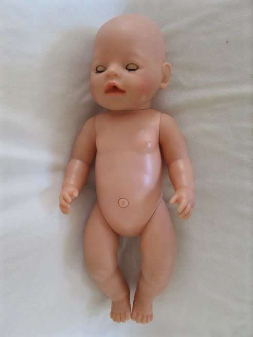 MORE BARGAINS -  42CM TALL ZAPF CREATIONS BABY BORN DOLL WITH BABY BORN BABY-GRO AND T-SHIRT